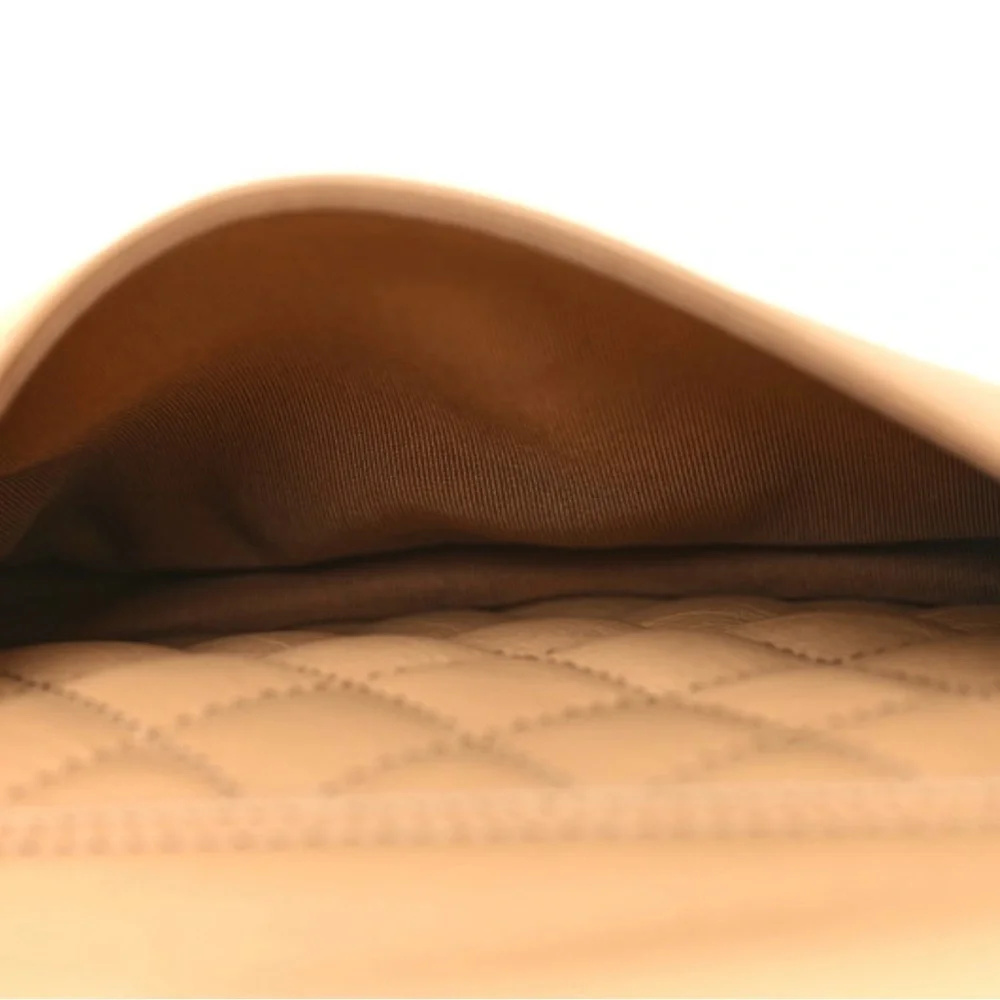 Chanel Coco CC Messenger Calfskin and Quilted Goatskin Tan Bag - Picture 9 of 16